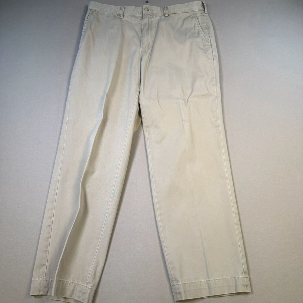 Polo Ralph Lauren Preston Fit Pants Mens 34x30 Khaki 100% Cotton Chino